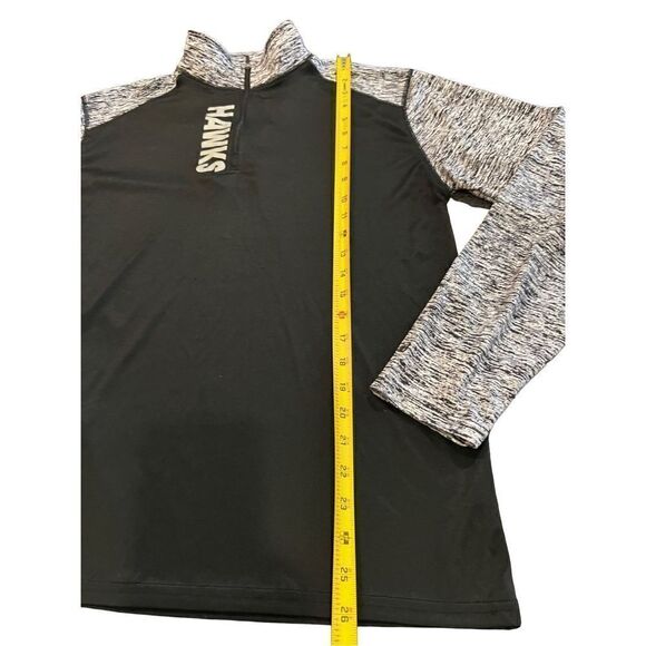 HAWKS pullover sweatshirt black half zip size M - Picture 5 of 6